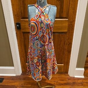 Colorful Circle Pattern Dress